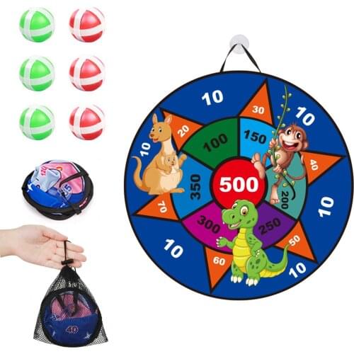 Children Dart Board Game Wall-mounted Sticky Ball Indoor Play Toy