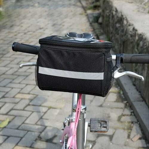 ROSWHEEL Mountain Bike Handlebar Bag PVC Cycling Front Frame Basket Storage Phone Bycicle Bag Bolsa Bicicleta