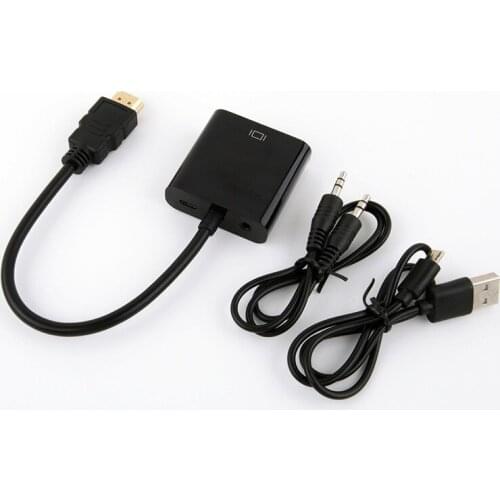HDMI to VGA Cable Converter HDMI Male To VGA Famale Converter Adapter Digital Analog HD 1080P For PC Laptop Tablet HDMI vers VGA