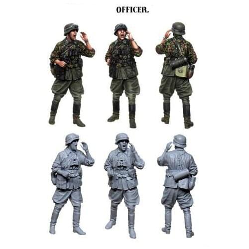 1/35 Scale Unpainted Resin Figure officer collection figure