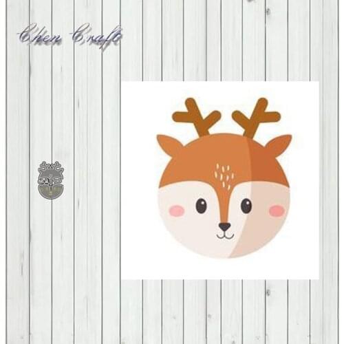 Cute deers head Metal Cutting Dies Stencil New 2019 for DIY Scrapbooking Craft dies Cut Decor Photo Cards