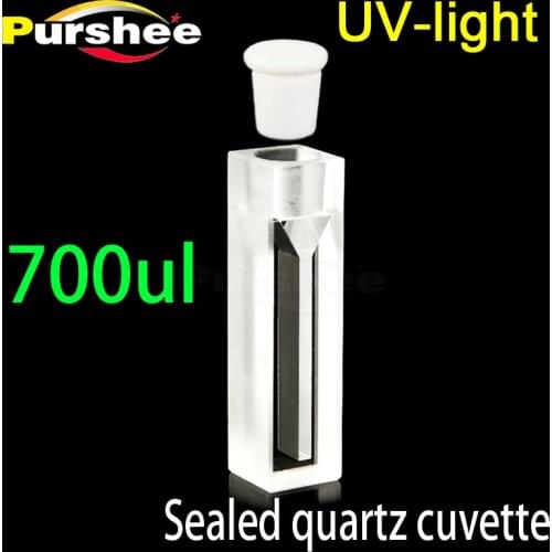 Micro quartz cuvette cell with stopper(700ul)
