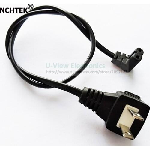 NCHTEK Japan JP 2pin Male to Angled IEC 320 C7 Female Short Cord Digital Portable Conversion Power Cable 50CM/Free Shipping/6PCS
