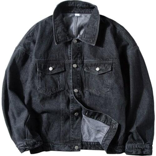 New 2020 mens denim jacket Korean style trendy brand handsome all-match clothes bf Hong Kong style student loose coat male