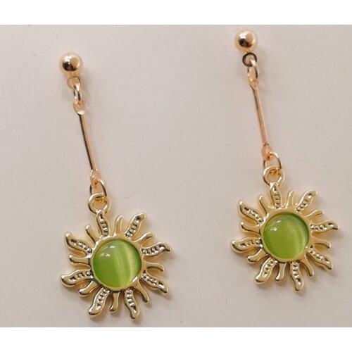 Charm rhinestone sun amulet pendant earring jewelry, womens amulet gift