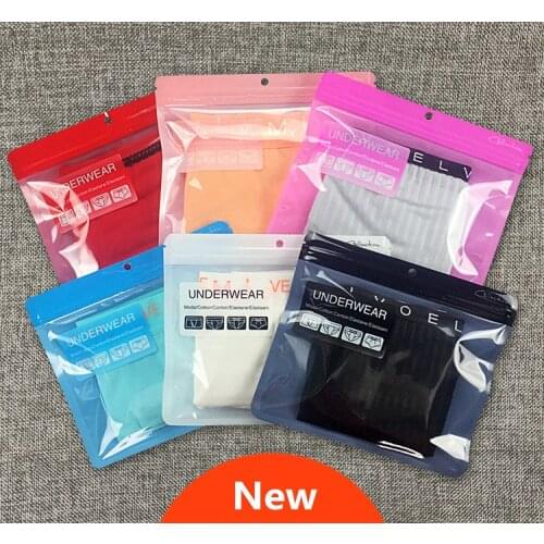 100Pcs 15.5x18cm General Plastic Men/Women Underwear Ziplock Packaging Bag Small Convenient Travel Outside Short Bag
