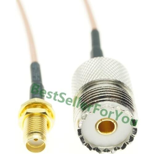 Handheld Radio Antenna Cable SO-239 UHF SO-239 Female To SMA FEMale Connector RG316 Jumper