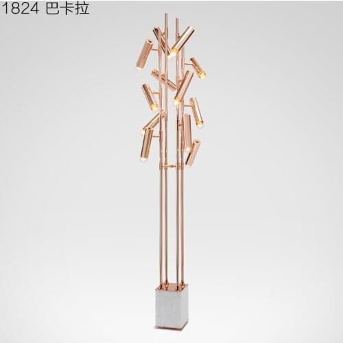 Postmodern creative decoration living room bedroom bedside lamp marble hotel villa model room floor lamp