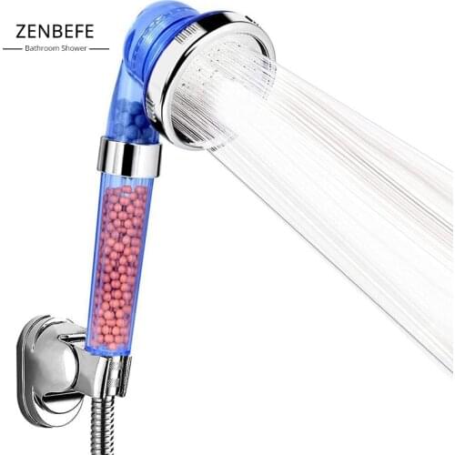 ZENBEFE High Pressure Shower Hand Water Saving Sprayer Shower Head Universal Components 3-Mode Ionic Premium Chlorine Filter