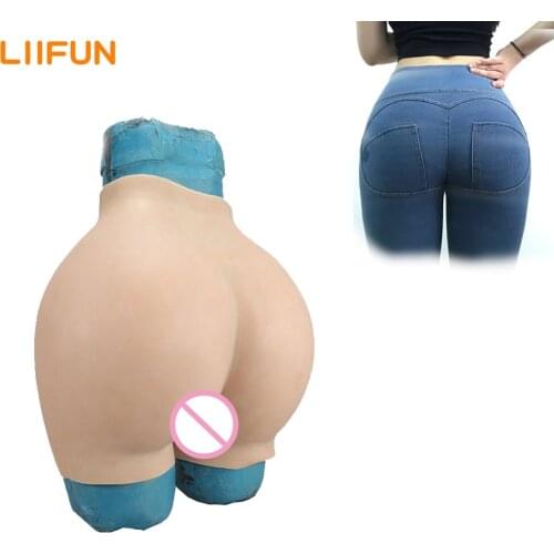 Liifun 6800g Realistic Vagina Panties Full Silicone Pads Buttocks and Hips Enhancer Fake Hip Body with Cathete Shaper Panty