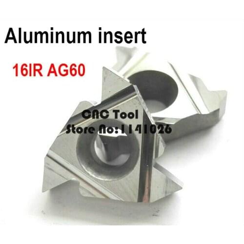 16IR AG60 for Aluminum Carbide Threading Inserts 60 degree Internal Threading Insert Indexable Inserts for Cutter Lathe Tool