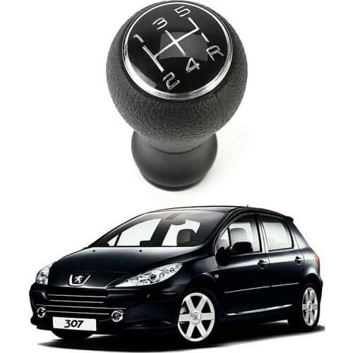 Car Gear Shifter Knob Leather Stick Car Gear Shifter Manual 5 Speed Shift Lever For Peugeot 106 206 306 406 107 207 307