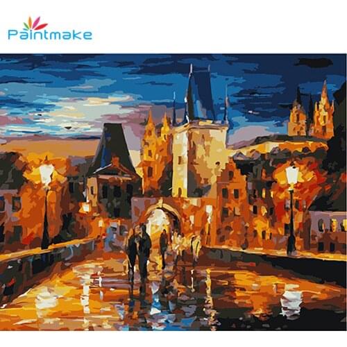 Paintmake Landscape DIY Painting By Numbers Drawing Kits Paint On Canvas Unique For Home Decor Art Picture gifts GX9153