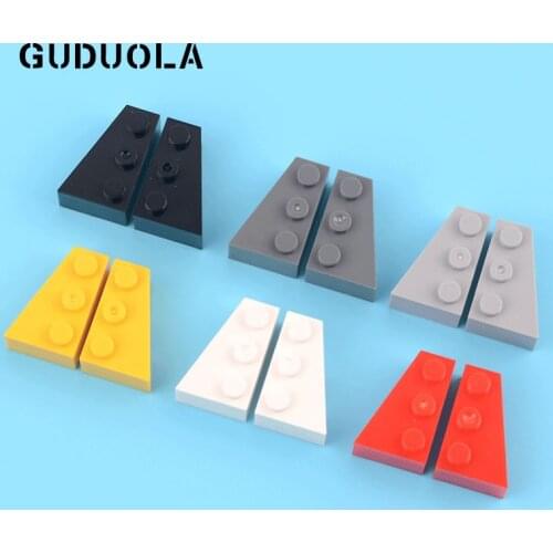 Guduola Special Brick Wedge 3x2 Left and Right 6565 and 6564 MOC Building Block Toys Parts 10sets/LOT