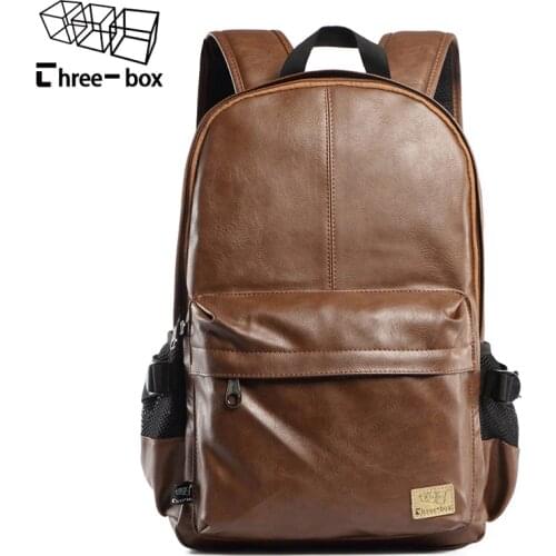 Three-Box Men's Leather Backpacks China