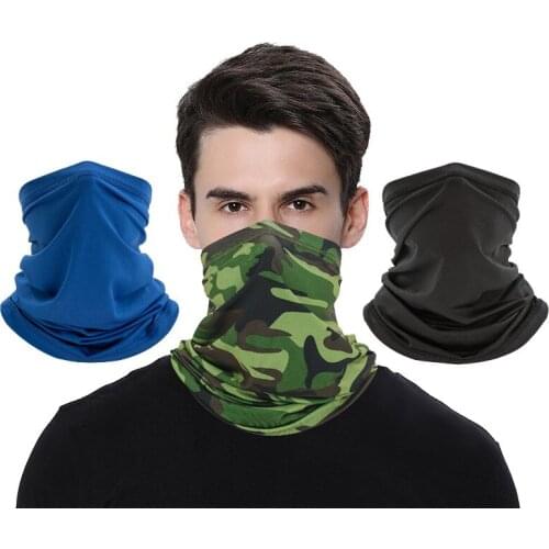 UV Protection Ice Silk Face Cover Neck Tube Outdoor Sports Bandana Scarf Breathable Hiking Scarf Neck Gaiter Bandana