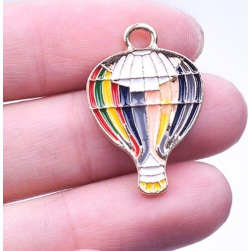 Vintage Pendants Hot Air Balloon Charms For Keychain Bracelets Accessories DIY Handmade Materials Jewelry Findings 2021 Trendy