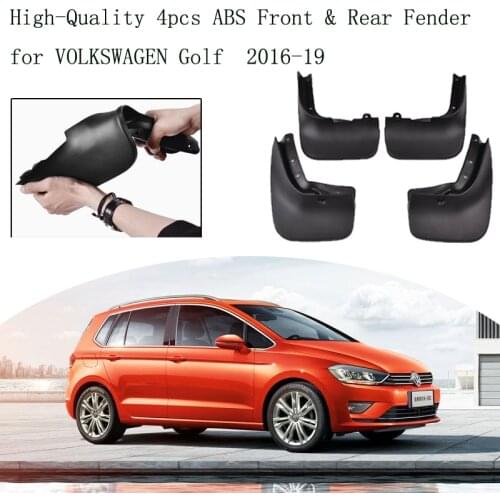 High-Quality 4pcs ABS Front & Rear Fender for VOLKSWAGEN Golf 2016-19 Car Mud Flaps Splash Guard Mudguard Mudflaps Accessories