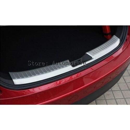 Top Quality Stainless Steel Rear Trunk Trim Inner upper Rear Bumper plate Fit For Mazda 3 Axela Hatchback 2014 2015 2016