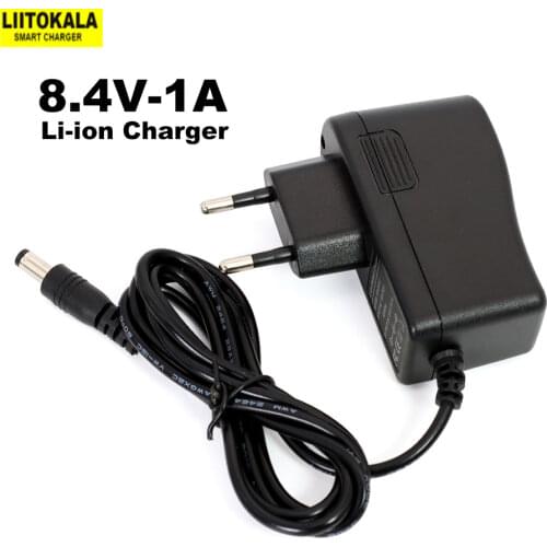 Free shopping 8.4V/7.4V 1A 2 tandem lithium battery charger polymer DC 5.5*2.1MM