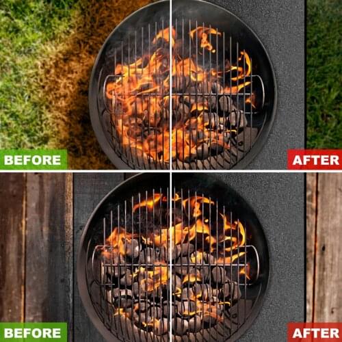 Outdoor/Indoor Furnace Brazier Heat-Proof Mat Double Thread Waterproof Heat Resistant Wear-Resistant Barbecue Grill Mat