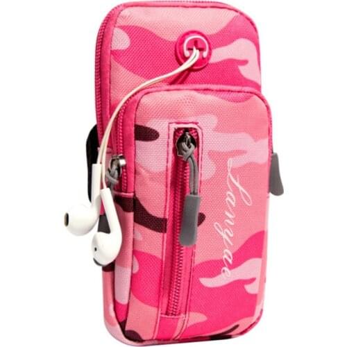 Unisex Armband Running Arm Bag with Headset Hole Outdoor Sports Armband Bags Casual Arm Package Bags for Phone Money Keys