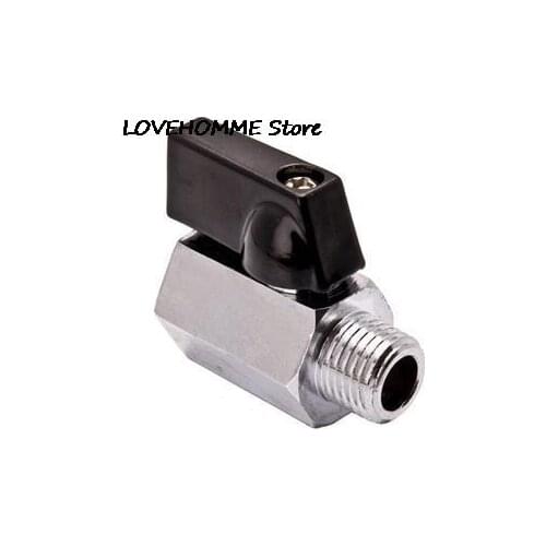 ZLinKJ 1PCS High Quality Corrosive Enduring Resistance 1/4" Mini Brass Ball Valve - Chrome Plated NPT