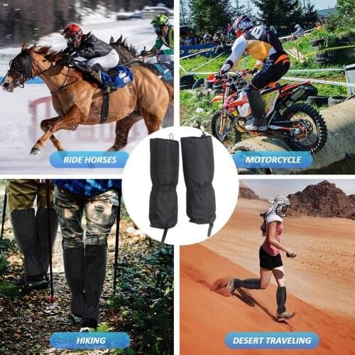 1 Pair Outdoor Ski Hiking Windproof Leggings Waterproof Leggings Shoe Covers Warm Set and Wear Zipper Breathable E3V5