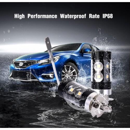 2Pcs 100W High Power Xenon SMD LED Car Head Light Fog Light Bulb DRL Day Time Running Lamp Driving Light