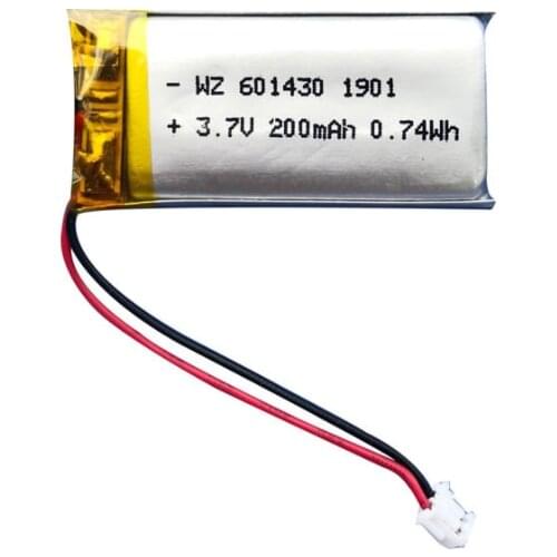 3.7V polymer lithium battery 601430-200mah Bluetooth headset recording pen smart watch bracelet battery