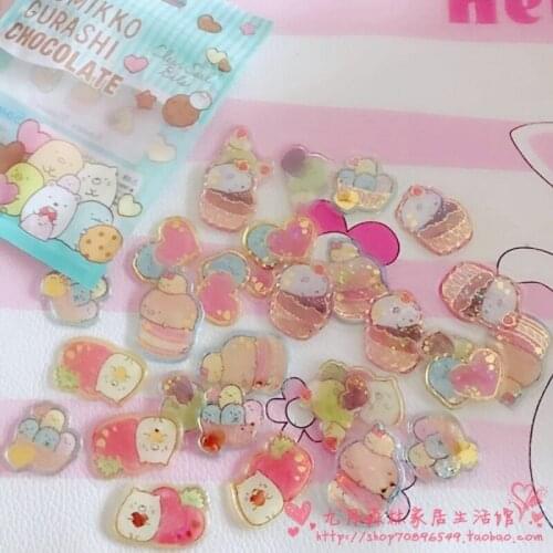 30pcs/Pack Kawaii Sumikko Gurashi Rilakkuma transparent hand account sticker pack diy album diary decoration bronzing sticker