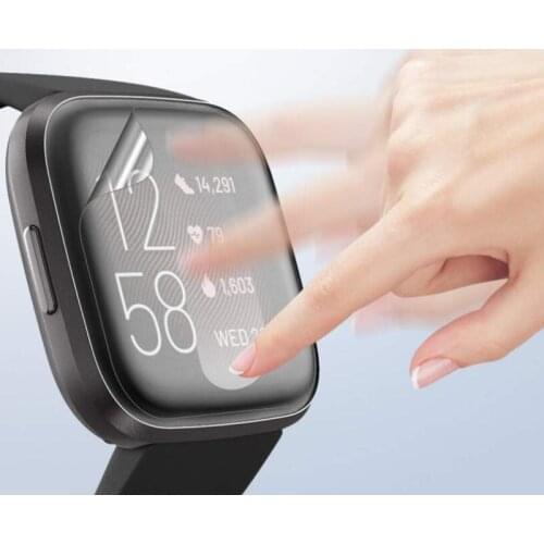 5pcs Soft TPU Clear Protective Film Smartwatch Guard For Fitbit Versa 2 versa2 Smart Watch Full Screen Protector Cover (No Glass