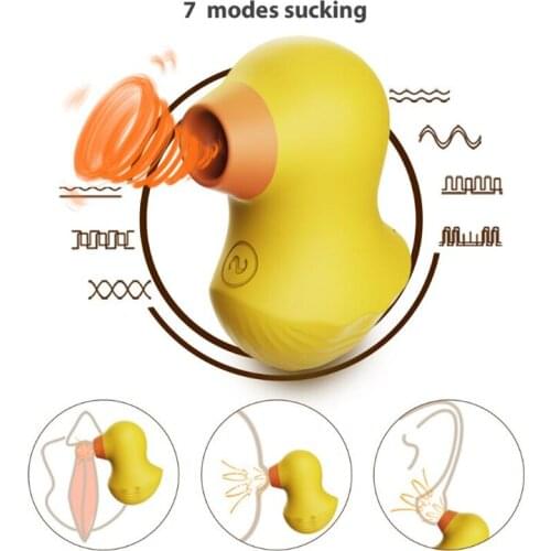 7 Mode Sucking Massager Sexy Flirting Clitoris Stimulator Female Jumping Egg Nipple Breast Massage Sucker for Adult Cute Ducker