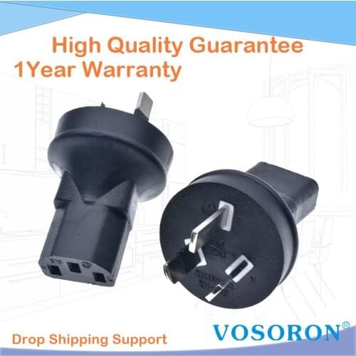AU TO C13 Australia Plug to IEC320 C13 AC Power Adapter Connector Converter Male To Female Socket Conversion Plug 10A 250V