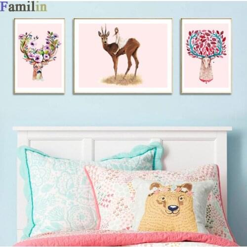 Watercolor Plants Flower Canvas Poster Nordic Style Print Scandinavian Wall Art Painting Decoration Pictures Minimalist Home Dec