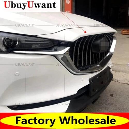 AUTO FRONT MESH EXTERIOR MASK TRIMS COVERS FRONT BUMPER ABS MODIFIED GRILL GRILLS FIT FOR MAZDA CX-5 CX5 AUTO GRILLE 2017 2018