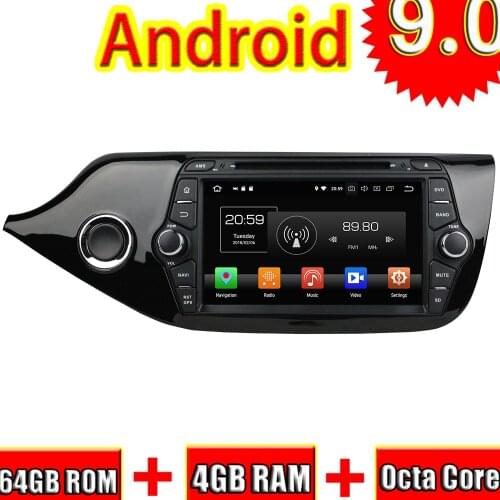 Topnavi 8'' Android 9.0 Car DVD Auto Multimedia Radio For KIA CEED 2014 GPS Navigation Octa Core Video CD Player 4+64GB Two Din