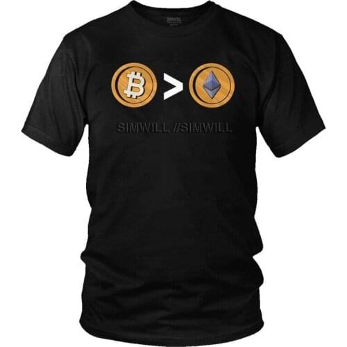 Bitcoin Better Than Ethereum T-shirt Mens Fashion T Shirt Short Sleeve Cotton BTC Crypto Blockchain Tshirt Urban Tee Tops