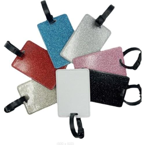 PU Leather Luggage tag Sublimation blank print tag one side / two sides 20 pieces/ lot