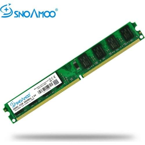 SNOAMOO Used DDR2 Desktop PC 2GB RAM 800MHz 667Mhz PC2-6400U CL5 240-Pin 1.8V For Intel Compatible Computer second hand Memory