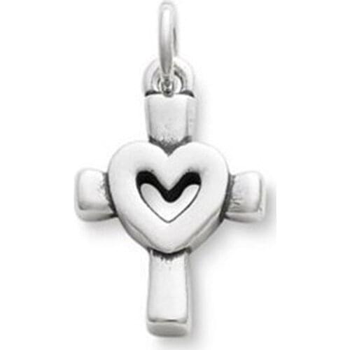 Centered in Love Charm antique silver plated jewelry