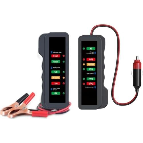 12V Digital Battery Tester LED Indicator Light Car Van Motorcycle Battery Check