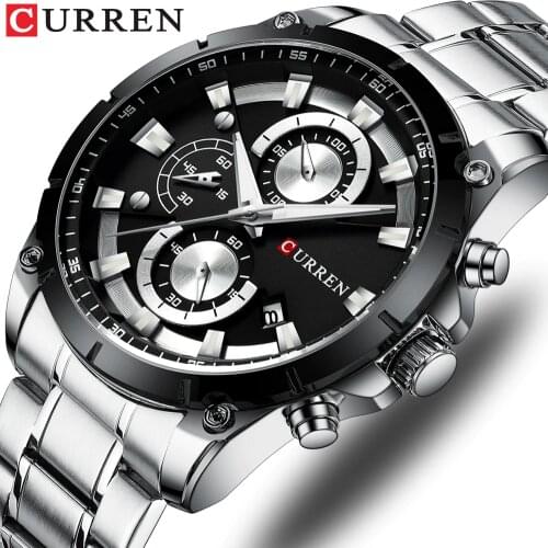 CURREN Top Men Watch Brand Luxury Quartz Fashion Mens Watches Steel Waterproof Sports Wrist Watch Male clock Relogio Masculino