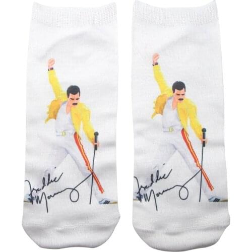 DMLSKY Rock Singer Funny Socks Women Men Fashion 3D Printed Cotton Socks Cartoon Socks Novelty Socks M3330