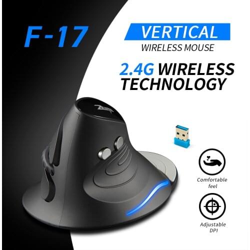 F-17 Vertical Mouse 2.4GHz Wireless Gaming Mouse 6 Keys Ergonomic Mouse Optical Mice with 3 Adjustable DPI Mice for PC Laptop