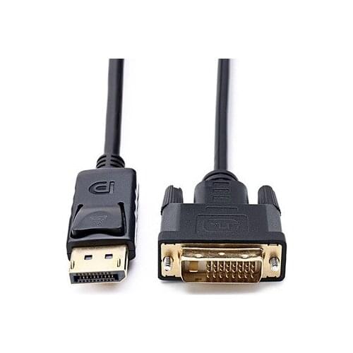 Displayport DP to DVI Cable 6 Feet/1.8m Gold Plated Connector Free Driver for Windows 7 8 10 for Mac OS PC Comptuer HDTV Monitor