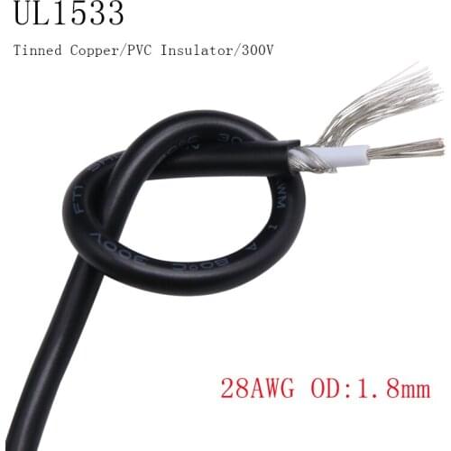 28AWG UL1533 Shielded Wire Signal Cable Channel Audio 1 Single Core Electronic Headphone Copper Anti-interference Shielding Wire