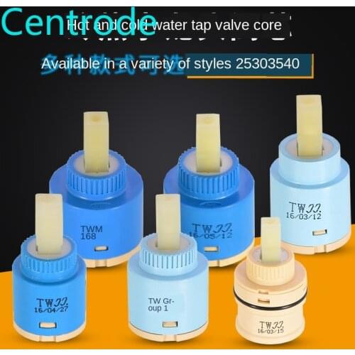 Kitchen basin faucet ceramic valve core 25/35/40 water heater water mixing valve core switch repair parts