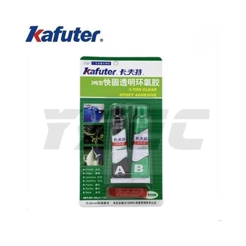 Kafuter AB glue 3 tons type fast solid transparent epoxy use for plastic crystal gem glass ceramic metal quick-drying glue