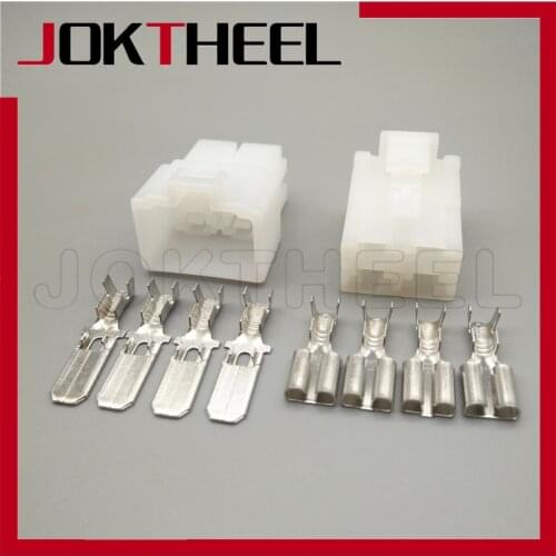 1/5/10/20 set 4 pin way 6.3mm unsealed kit auto electric wire harness male female connector Oxygen Sensor plug 7122-2840